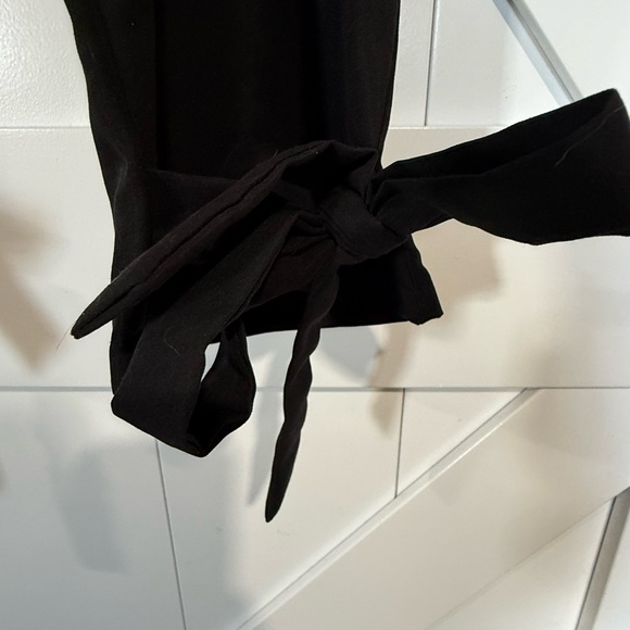 SHEIN Black Tie-Waist Women's Trousers - Picture 5 of 6